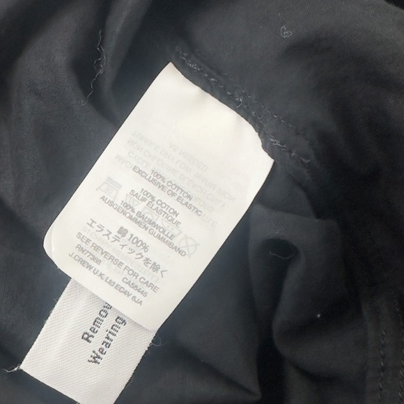 J.Crew Black Smocked Cotton Midi Dress Wide Strap Summer Size M - Picture 4 of 8